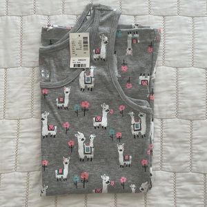 NWT Justice gray llama tank